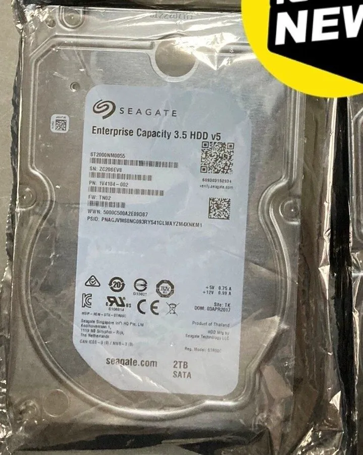 Жёсткий диск Seagate EXOS ST2000NM0055 2TB 128MB 7200RPM 3.5" SATA III Enterpris