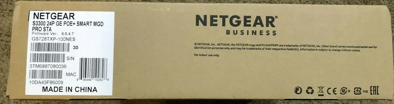 Коммутатор Netgear S3300-28X-PoE+ GS728TXP 28-Port Gigabit Ethernet Switch SFP+ 