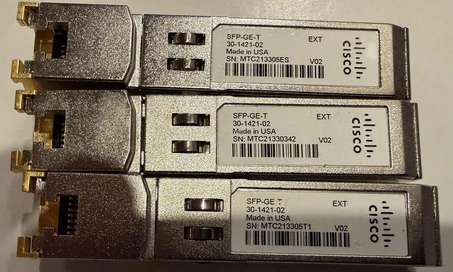 Трансивер Cisco SFP-GE-T 1000Base Transceiver Module RJ45 SFP 30-1421-01 — фото лота 1