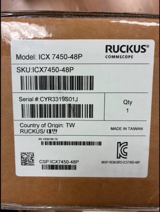 Коммутатор Brocade ICX7450-48P-E Switch 48-port 1 GbE Switch PoE+
