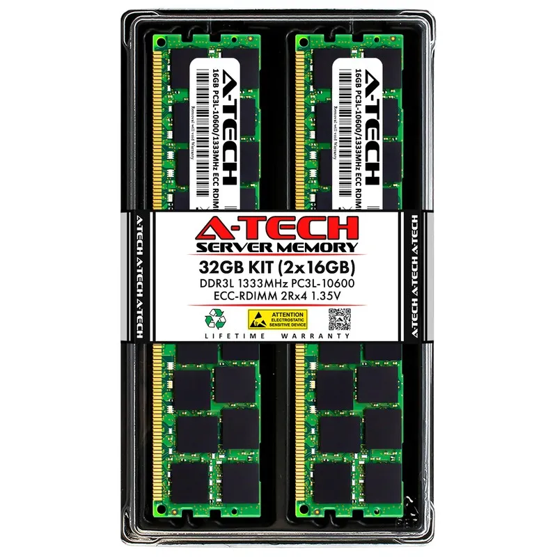 Модуль памяти 128GB (8x16GB) DDR3 PC3-10600R ECC Reg Server Memory RAM Dell Powe