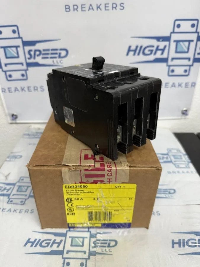 Автоматический выключатель Square D EDB34080 N 80A 480V 3 Poles Miniature Circui — фото лота 1