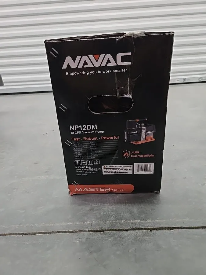 Насос NAVAC NP12DM Vacuum Pump HVAC Evacuation Dual-Stage DC Motor 12 CFM