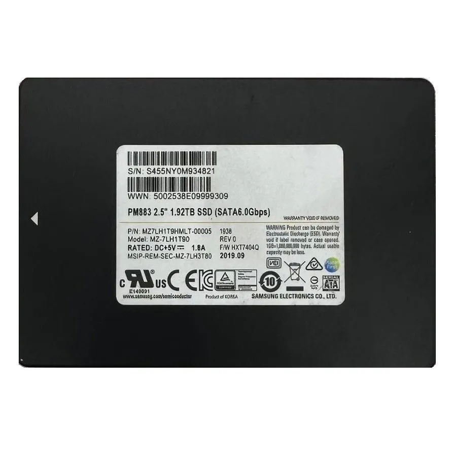SSD-накопитель MZ7LH1T9HMLT-00005 Samsung PM883 1.92TB SATA 6Gbps RI 2.5" SSD MZ