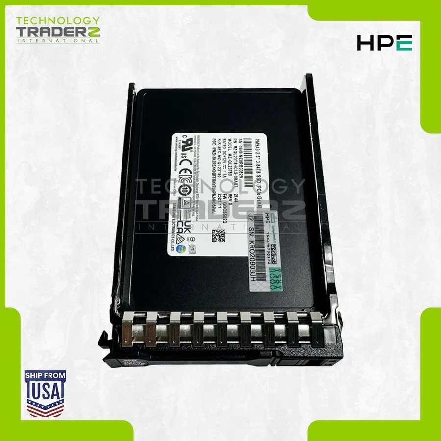 SSD-накопитель P44893-B21 HPE PM9A3 3.84TB NVMe GEN4 RI SFF U.2 BC SPL SSD P4494