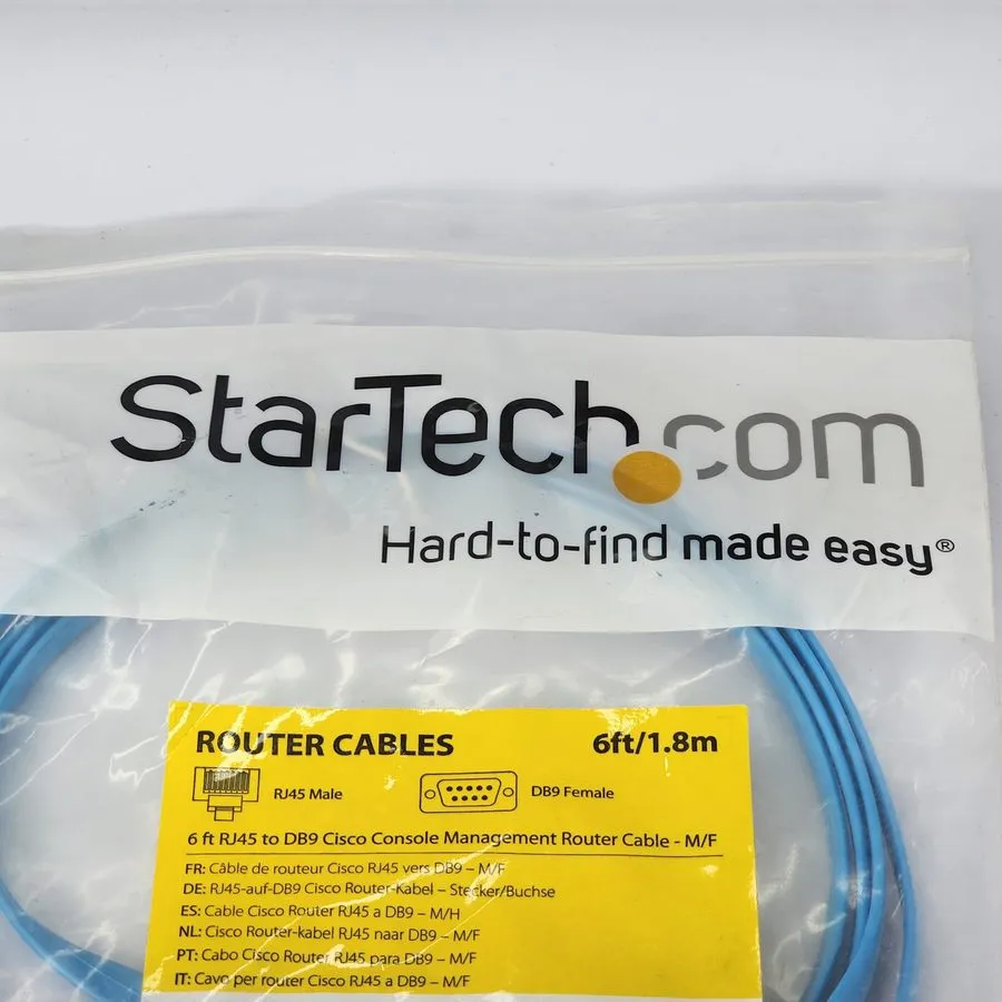 Коммутатор StarTech 6ft RJ45-DB9 Cisco Console Management Router Cable- DB9CONCA — фото лота 2