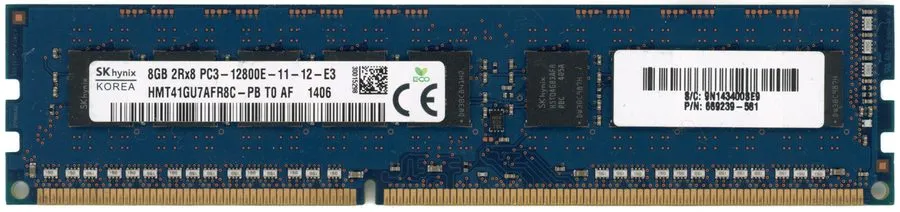 Модуль памяти SERVER RAM MODULE SK HYNIX HMT41GU7AFR8C-PB 8GB UNBUFFERED ECC DDR
