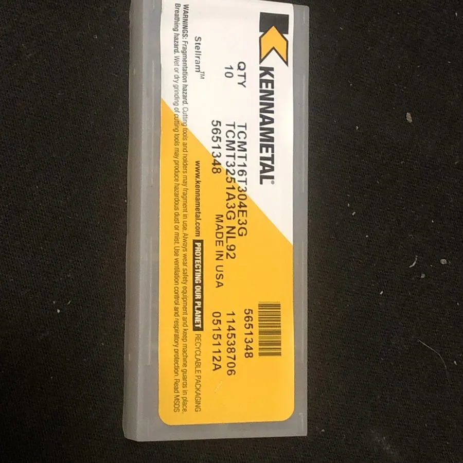 Режущий инструмент Kennametal TCMT16T304E 3G NL92 Carbide Turning Insert TCMT 32 — фото лота 1