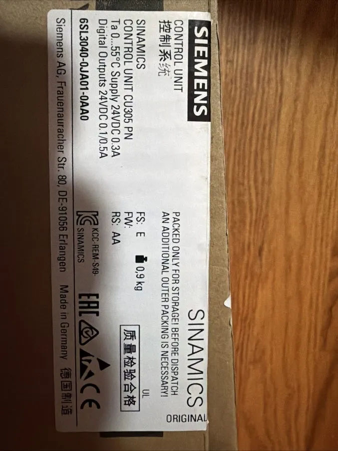Частотный преобразователь Siemens SINAMICS CU305 DP 380-480V 3-Phase 6SL3040-0JA
