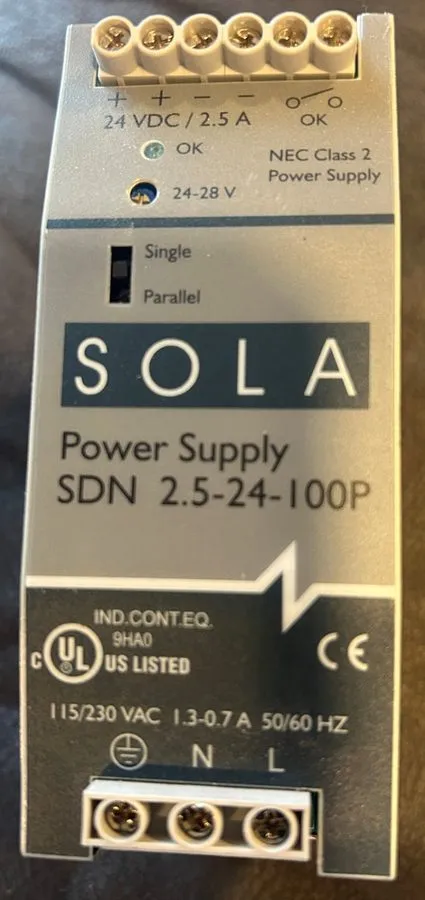 Блок питания Emerson SolaHD SDN 2.5-24-100P 24VDC 2.5A 60W DIN Rail Power Supply