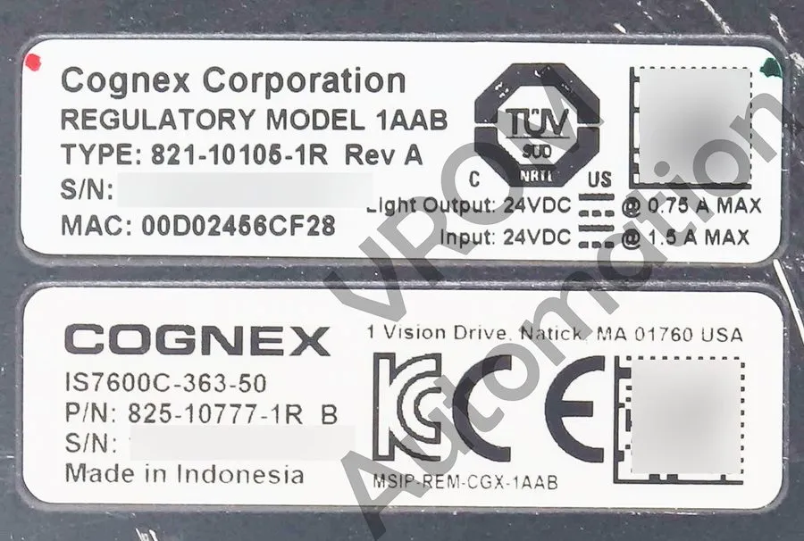 Камера машинного зрения COGNEX IS7600C-363-50 In-Sight 7000 Series Color Vision 