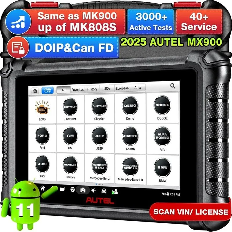 Диагностический сканер 2025 Autel MaxiCOM MK808S as MK808BT PRO Bidirectional Di