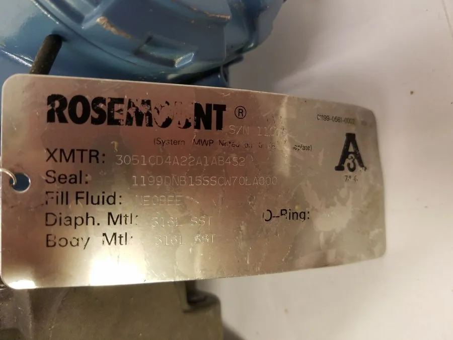 Датчик давления Rosemount 3051 CD4A22A1AB452 Pressure Transmitter w/ 2 Sensors ( — фото лота 1