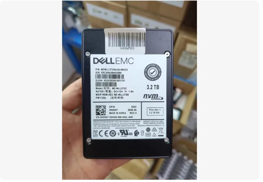 SSD-накопитель Samsung PM1725B 3.2TB DELL SSD 2.5" PCle Gen3 NVME MZ-WLL3T2C MZW