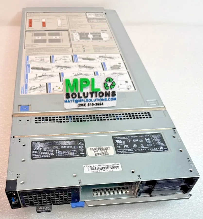 Сервер DELL MX750c 4SFF Bay 2x Gold (DUAL) 6336Y 2.4GHz 2x25GbE SFP28 PERC H755 