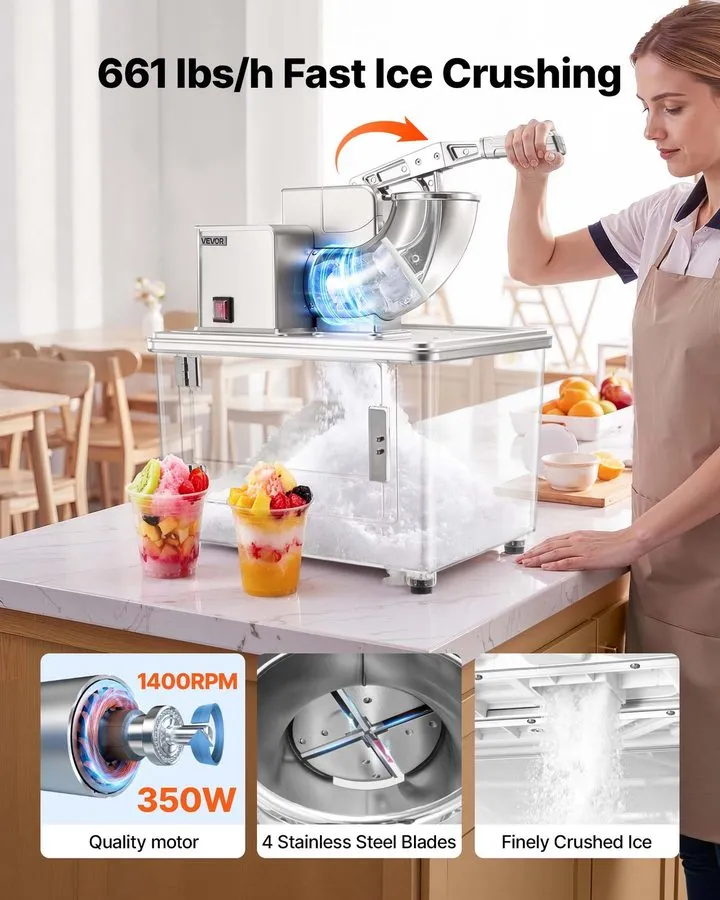 Оборудование для общепита Commercial Ice Crusher 661LBS/H, 350W Electric Snow Co