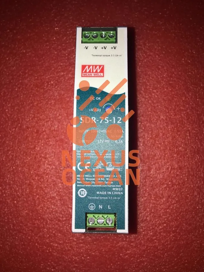 Блок питания Meanwell SDR-75-12 Ultra Slim DIN-Rail Power Supply