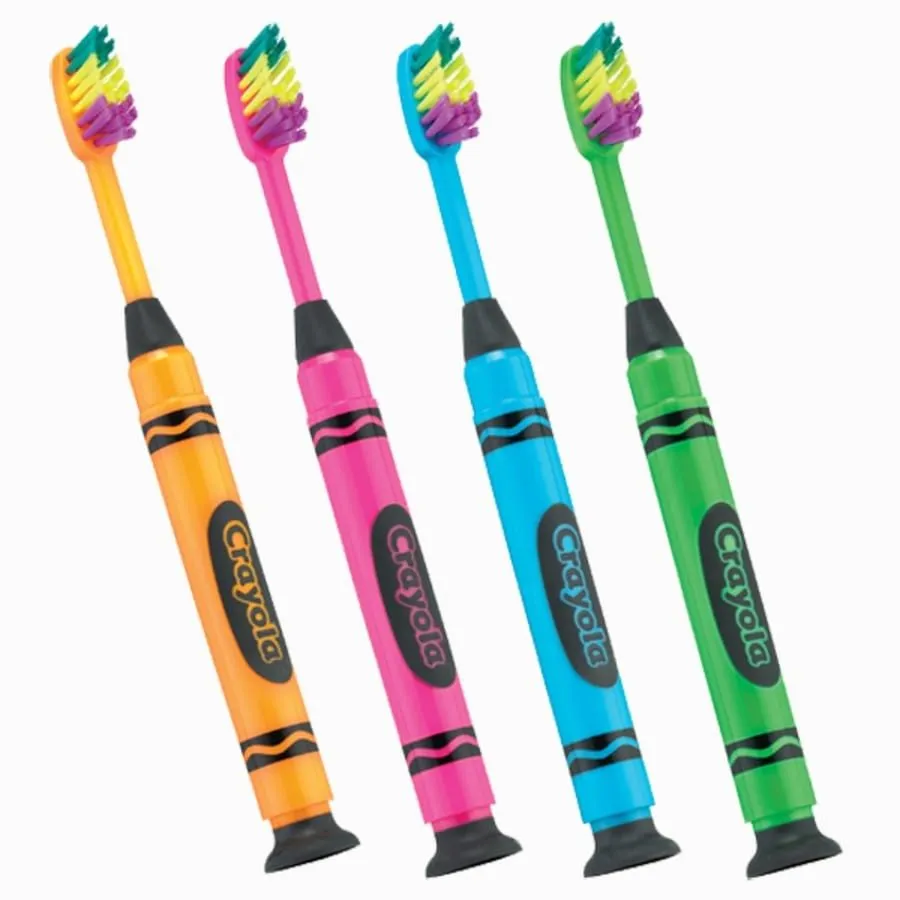 Вакуумная присоска GUM Crayola Child Ultra Soft Neon Marker Toothbrushes 12/Box — фото лота 1