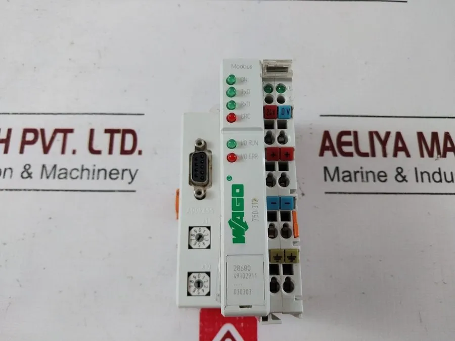 Шлюз полевой шины WAGO 750-312 MODBUS RS485 FIELDBUS COUPLER PLC MODULE