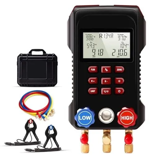 Манометрический коллектор Digital HVAC Gauge, Aprvtio AMF-300 AC Manifold Gauge 