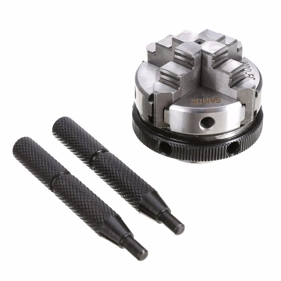 Режущий инструмент 50MM 4Jaw Lathe Chuck ManualM14 Self Centering Hardened Steel — фото лота 2