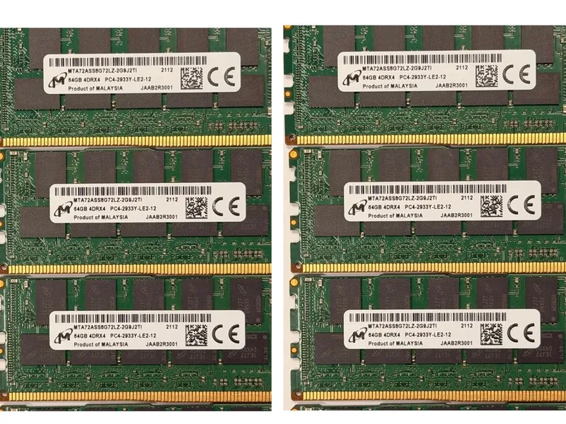 Модуль памяти Micron 64GB PC4-2933Y DDR4-2933MHz ECC MTA72ASS8G72LZ-2G9 (384GB t