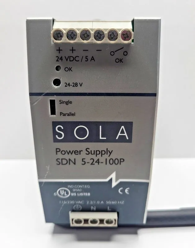 Блок питания Emerson SolaHD SDN 5-24-100P Power Supply 24VDC 5A 120W DIN Rail Mo — фото лота 1