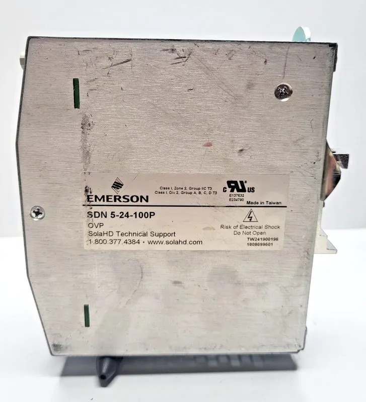 Блок питания Emerson SolaHD SDN 5-24-100P Power Supply 24VDC 5A 120W DIN Rail Mo — фото лота 2