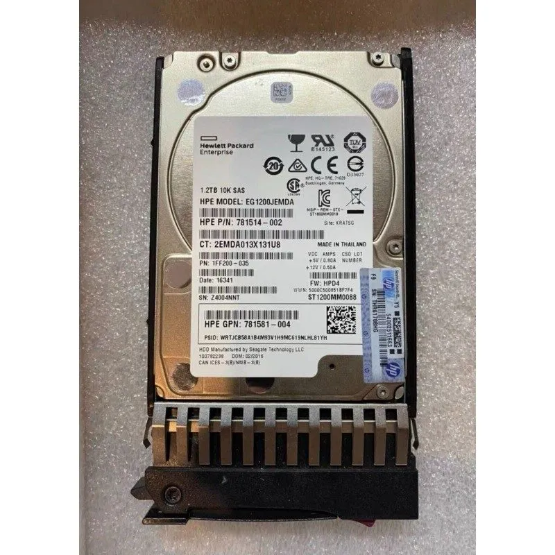 Жёсткий диск HPE 785079-B21 785415-001 1.2TB 2.5"SAS 10000RPM 10K 12G Sealed HDD