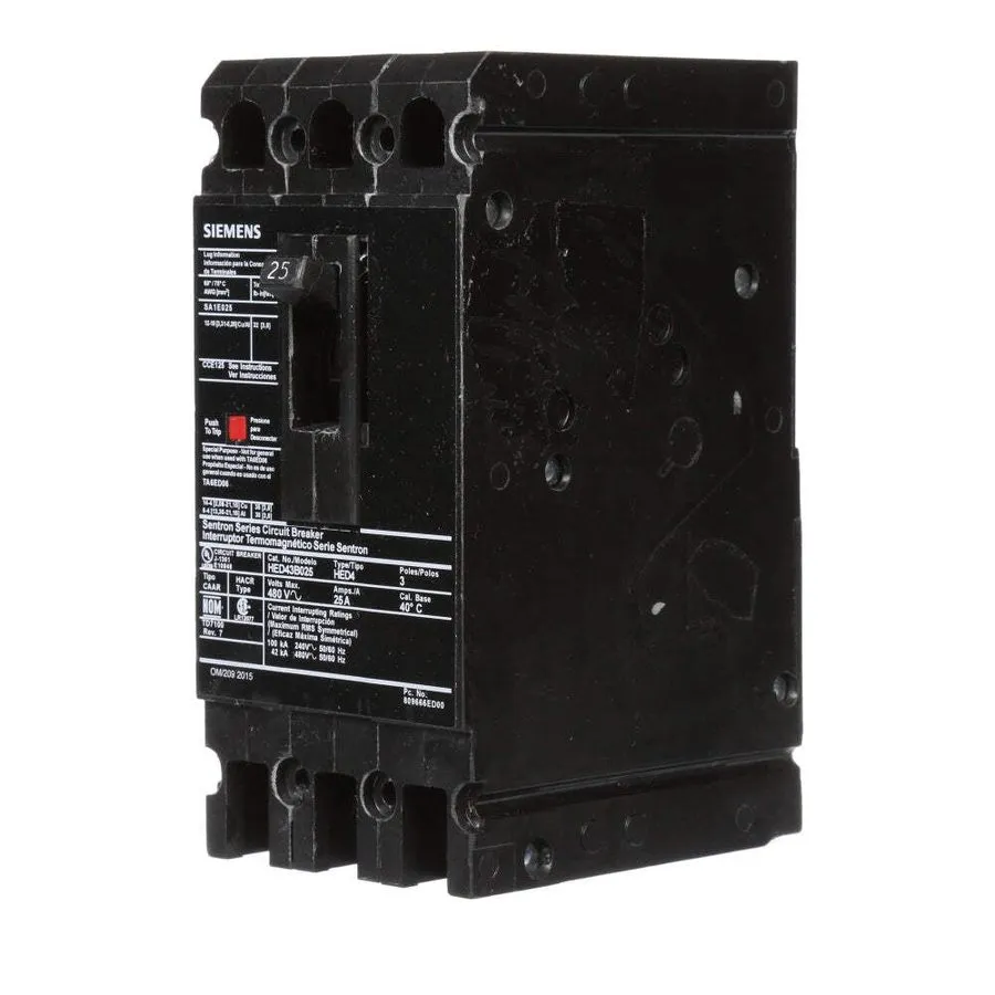 Автоматический выключатель Siemens HED43B025 Sentron Series Circuit Breaker 25A 