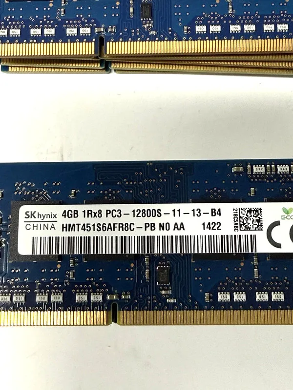 Модуль памяти SK HYNIX 4GB 1RX8 DDR3 PC3-12800S LAPTOP SODIMM RAM MEMORY