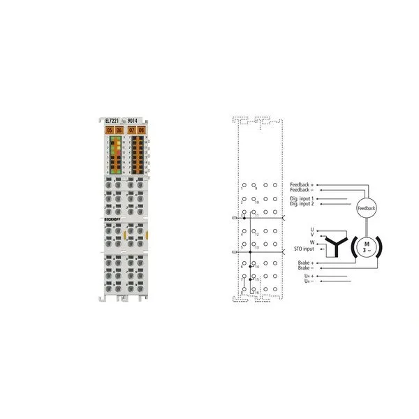 Привод Beckhoff EL7221-9014 EtherCAT Terminal 1-Channel Motion Interface 8A 48VD