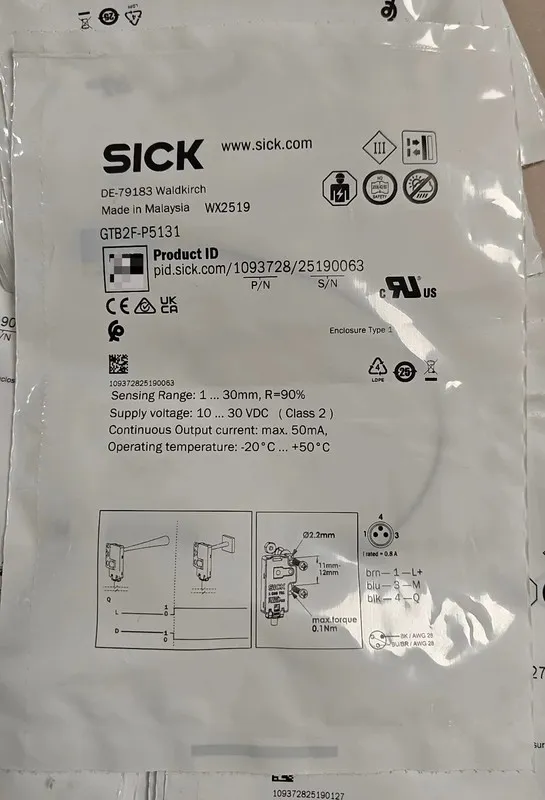 Фотоэлектрический датчик SICK GTB2F-P5131 1093728 Photoelectric Sensor
