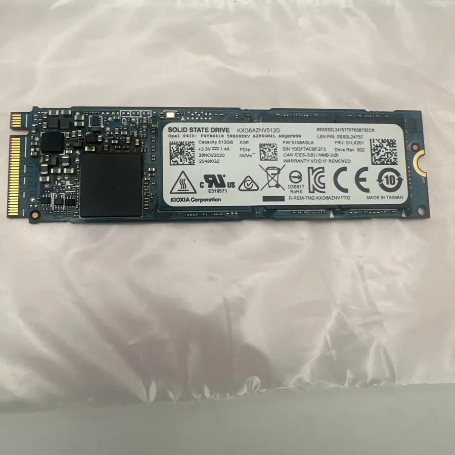 SSD-накопитель KIOXIA XG6 KXG6AZNV512G 512GB M.2 2280 NVMe Internal SSD Laptop/P