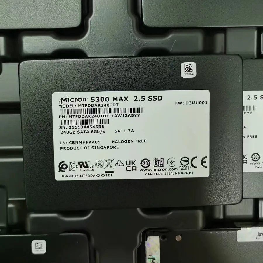 SSD-накопитель MICRON 5300 MAX 240GB SSD SATA 6Gb/s MTFDDAK240TDT-1AW1ZABYY FW:D