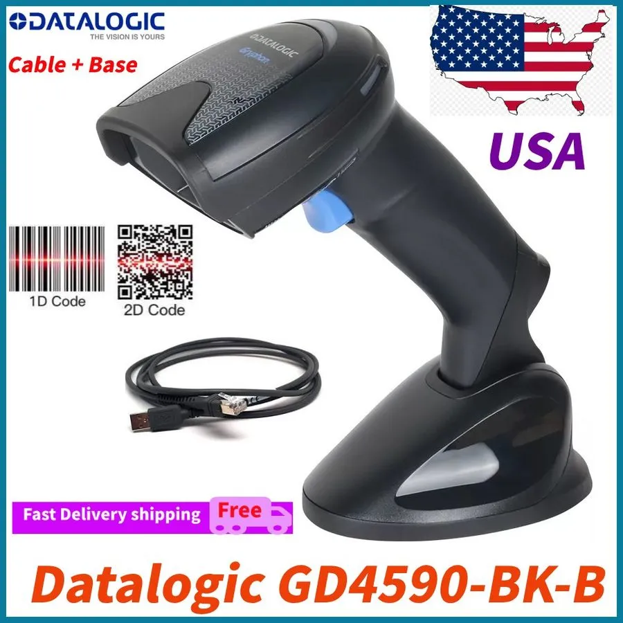 Сканер штрих-кода Datalogic 1D 2D Gryphon GD4590-BK-B Handheld USB Barcode Scann