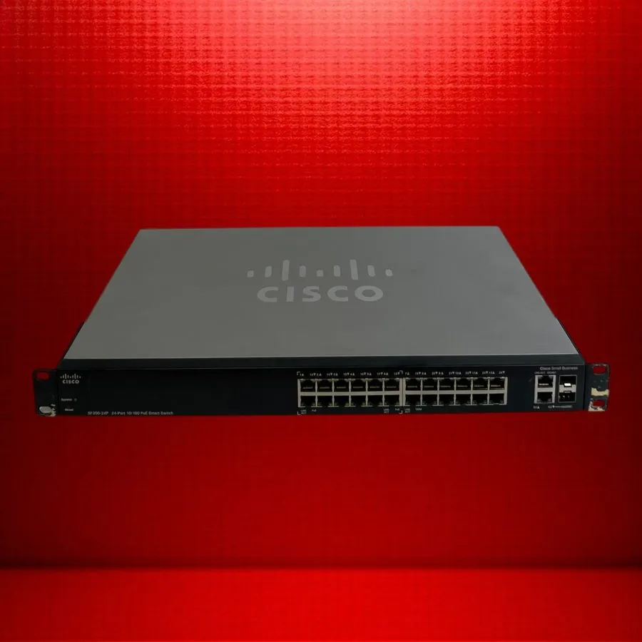 Коммутатор Cisco SF200-24P 24-Port 10/100 PoE Smart Managed Rackmount Switch
