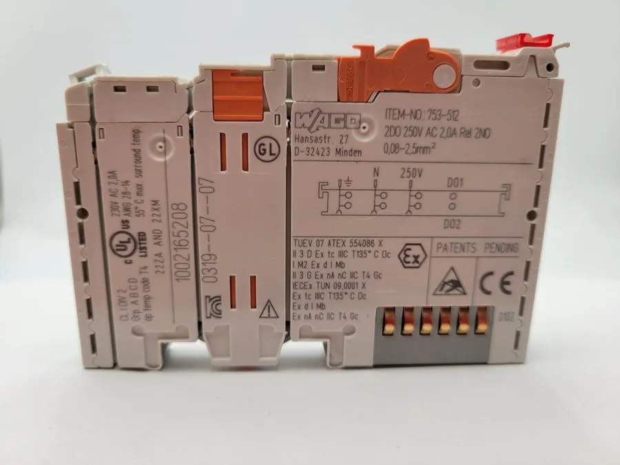 Модуль ввода-вывода Wago 753-512 Digital Relay Output Module: 2 Channels, 230VAC