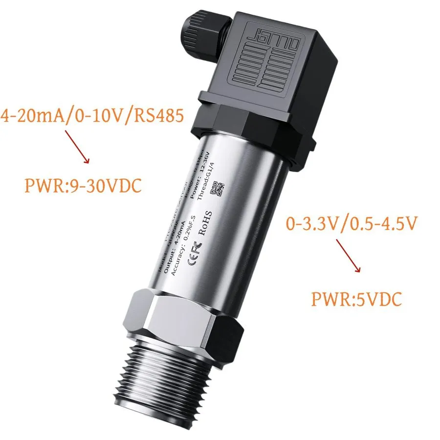 Датчик давления Pressure Transmitter Sensor 4-20mA 0-10V RS485 G1/4 NPT1/4 0-600