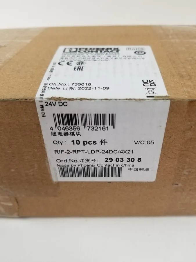 Реле 10 Phoenix Contact 2903308 Relay Module Push In 6A 24Vdc RIF-2-RPT-LDP-24DC