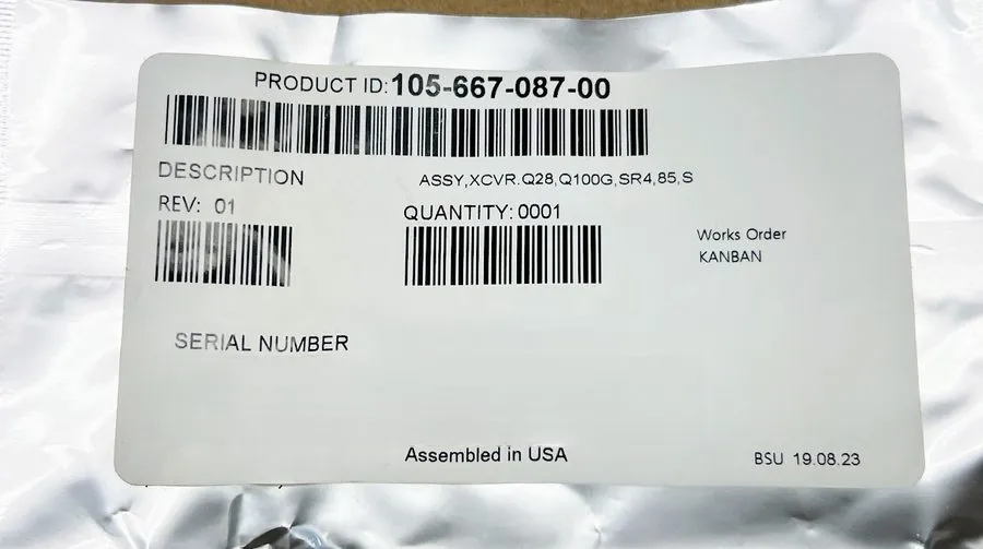 Трансивер Dell EMC 04WGYD Q28-100G-SR4-85C 100G QSFP28 SR4 019-078-058 — фото лота 1