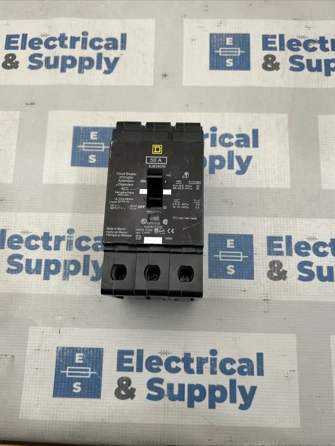 Автоматический выключатель SQUARE D EJB34050 50 AMPS 480V 3 POLE 65 KA CIRCUIT B