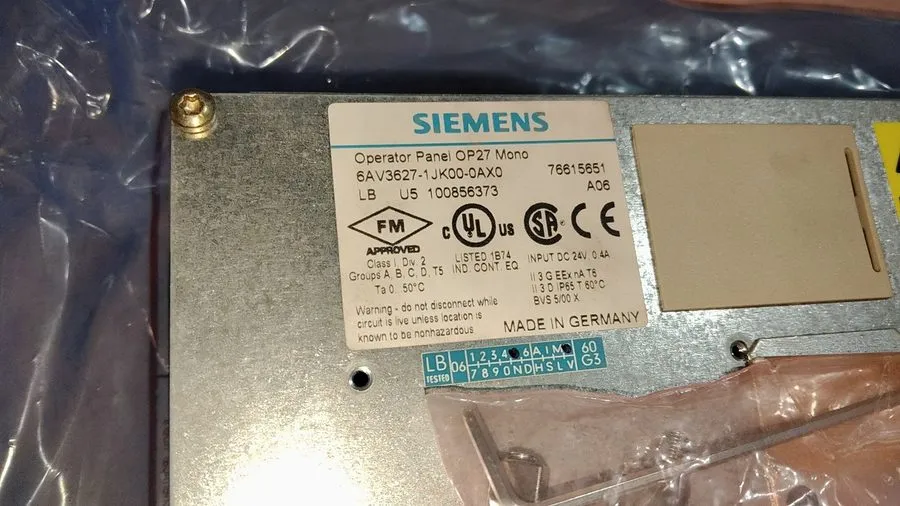 Панель оператора Siemens Simatic HMI OP27 Monochrome Panel 6AV3627-1JK00-0AX0