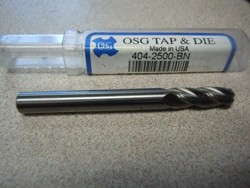 Режущий инструмент OSG 404-2500-BN Ball End Mill,Single End,1/4",Carbide 2TXT6