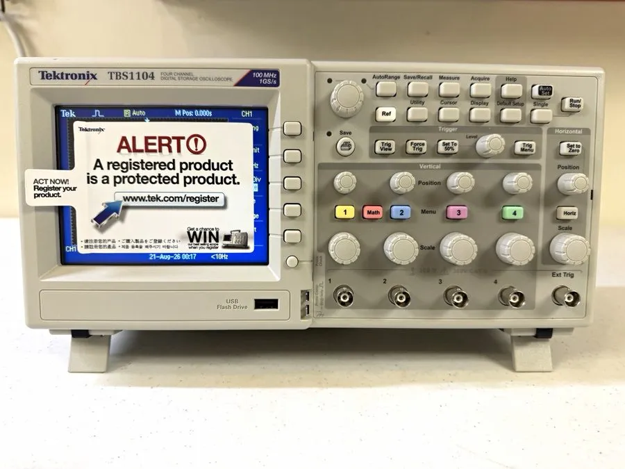 Осциллограф Tektronix TBS1104 Digi Oscilloscope 4 Channel 100MHZ 1GS/S Voltage P — фото лота 1