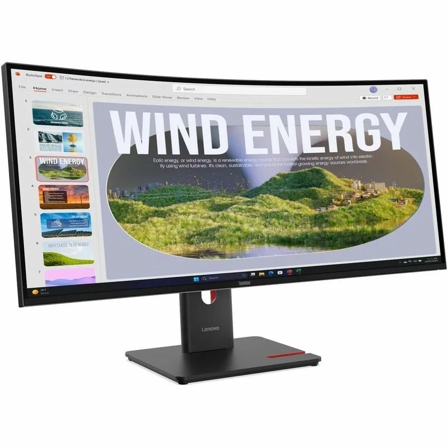 Монитор Lenovo ThinkVision T34WD-40 34" 2160p 120Hz Curved Screen LED Monitor- B — фото лота 1