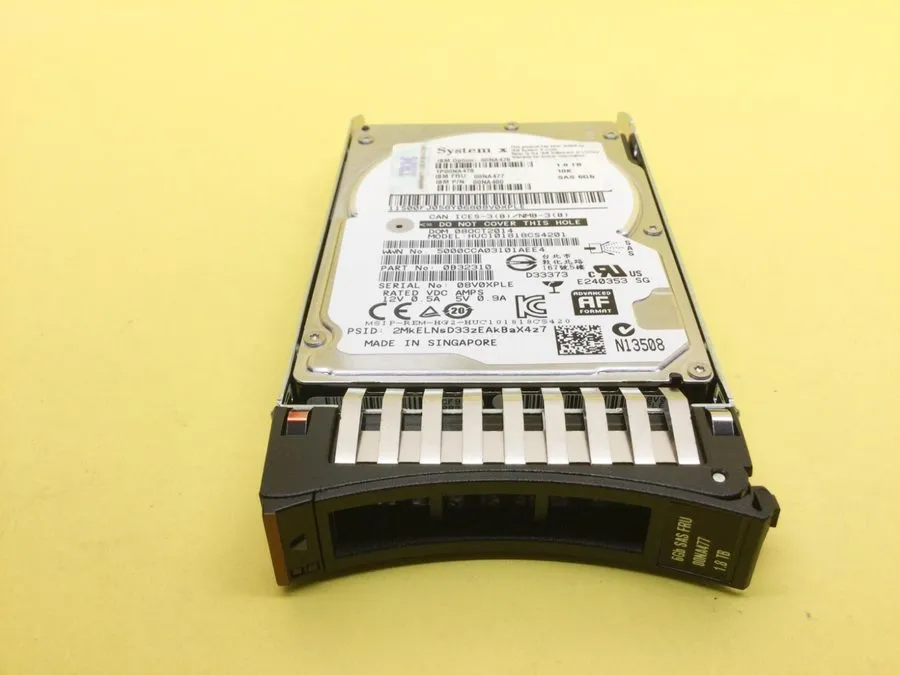 Жёсткий диск IBM 1.8TB 00NA476 00NA480 10K 00NA477 SAS 6Gbps 2.5'' G2HS 512E Har — фото лота 1
