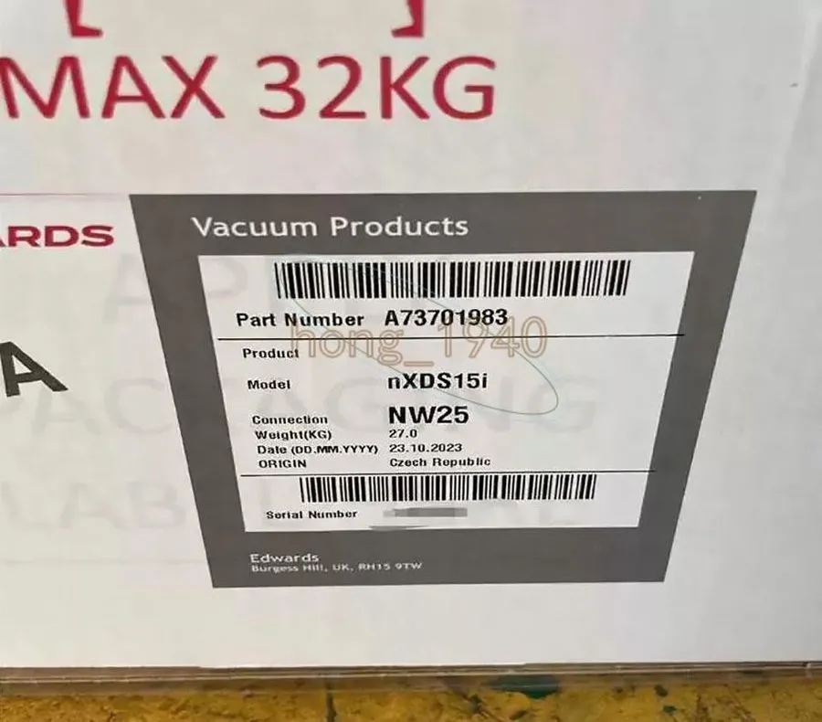 Насос EDWARDS VORTEX VACUUM PUMP NXDS15I A73701983