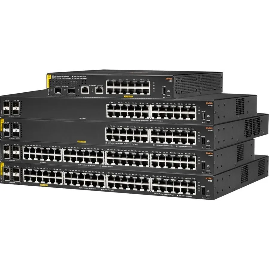Коммутатор Aruba 6100 12G Class4 PoE 2G/2SFP+ 139W Switch JL679A US Localization