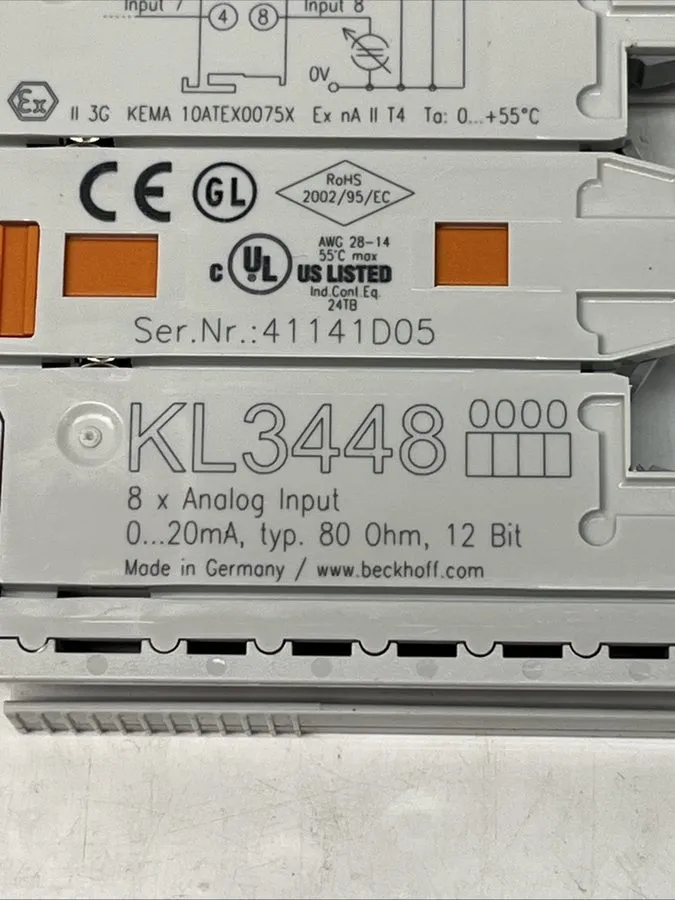 Модуль ввода-вывода Beckhoff KL3448 Bus Terminal 8 Channel Analog Input — фото лота 1